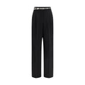 Black Triacetate Casual Pants