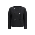 Black Triacetate Full-Length Jacket