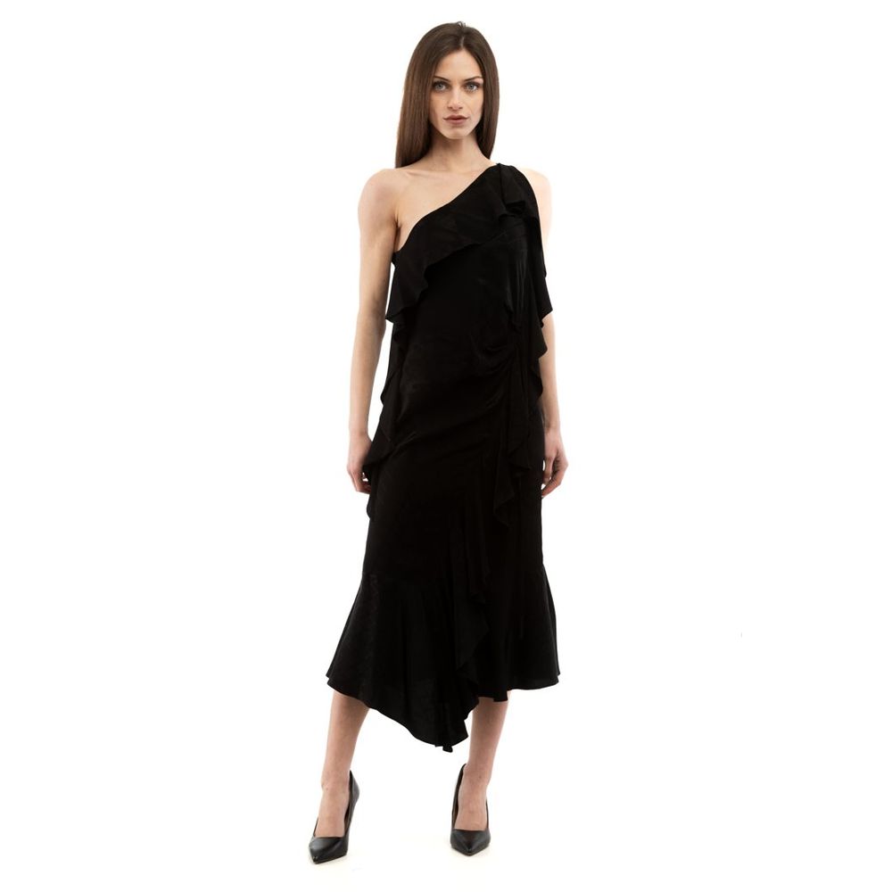 Black Viscose Casual Dress