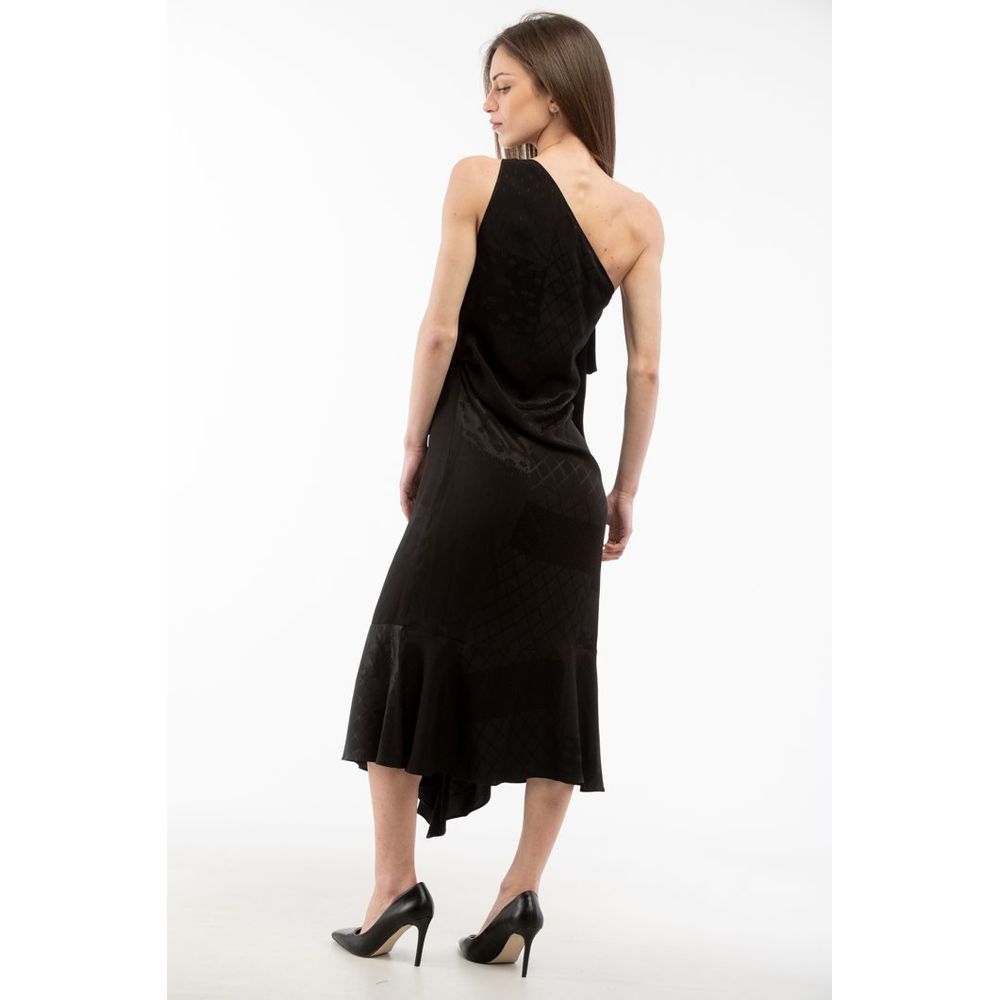 Black Viscose Casual Dress