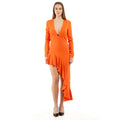 Orange Marabou Cocktail Dress