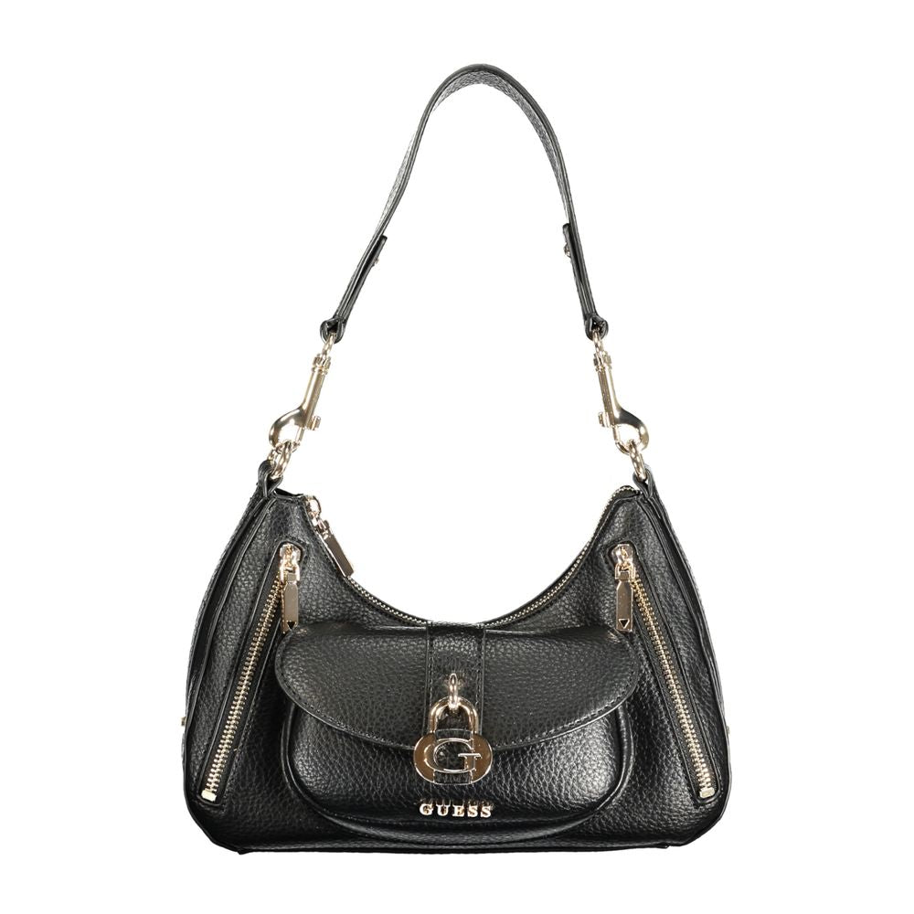 "Nero Poliuretano Women Handbag"