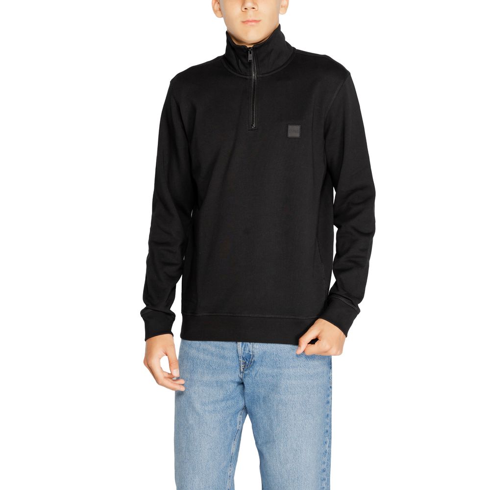 Black Cotton Sweatshirt