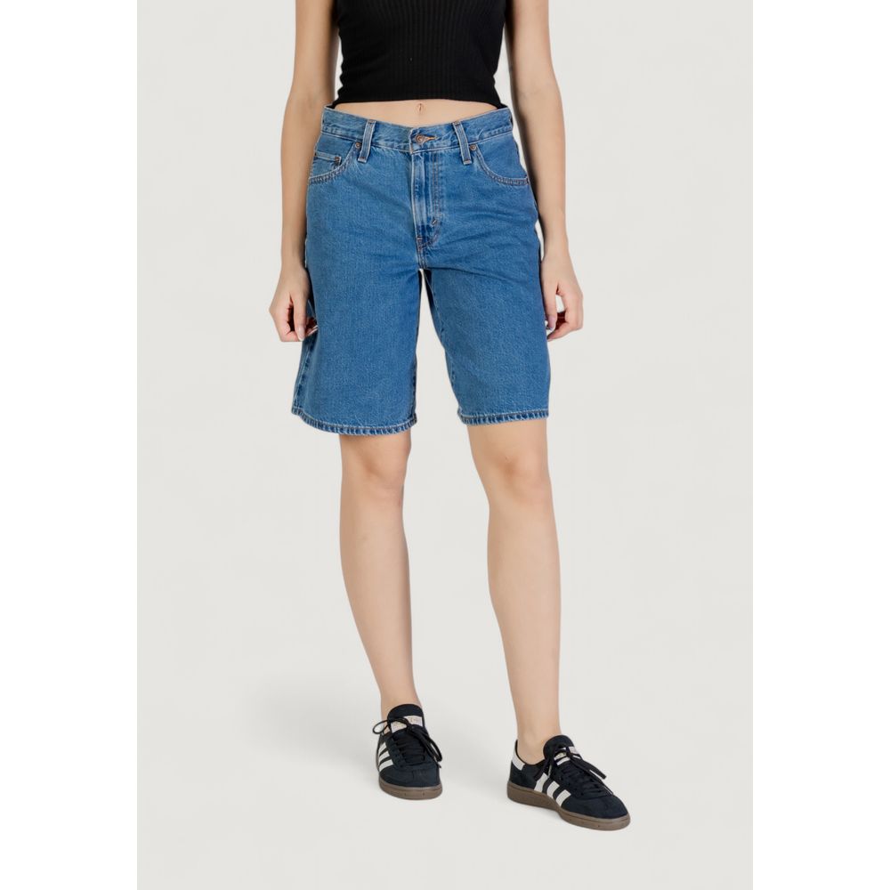 Blue Cotton Shorts