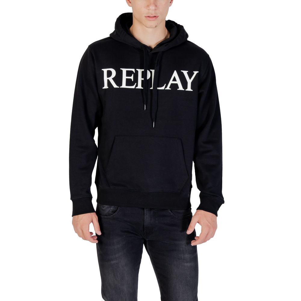 Black Cotton Hoodie