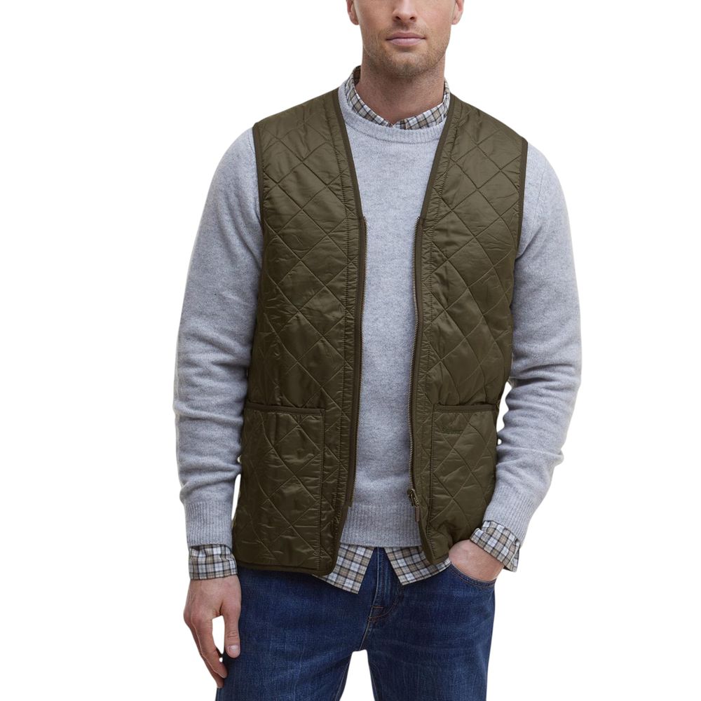 Green Polyamide Sleveless Jacket