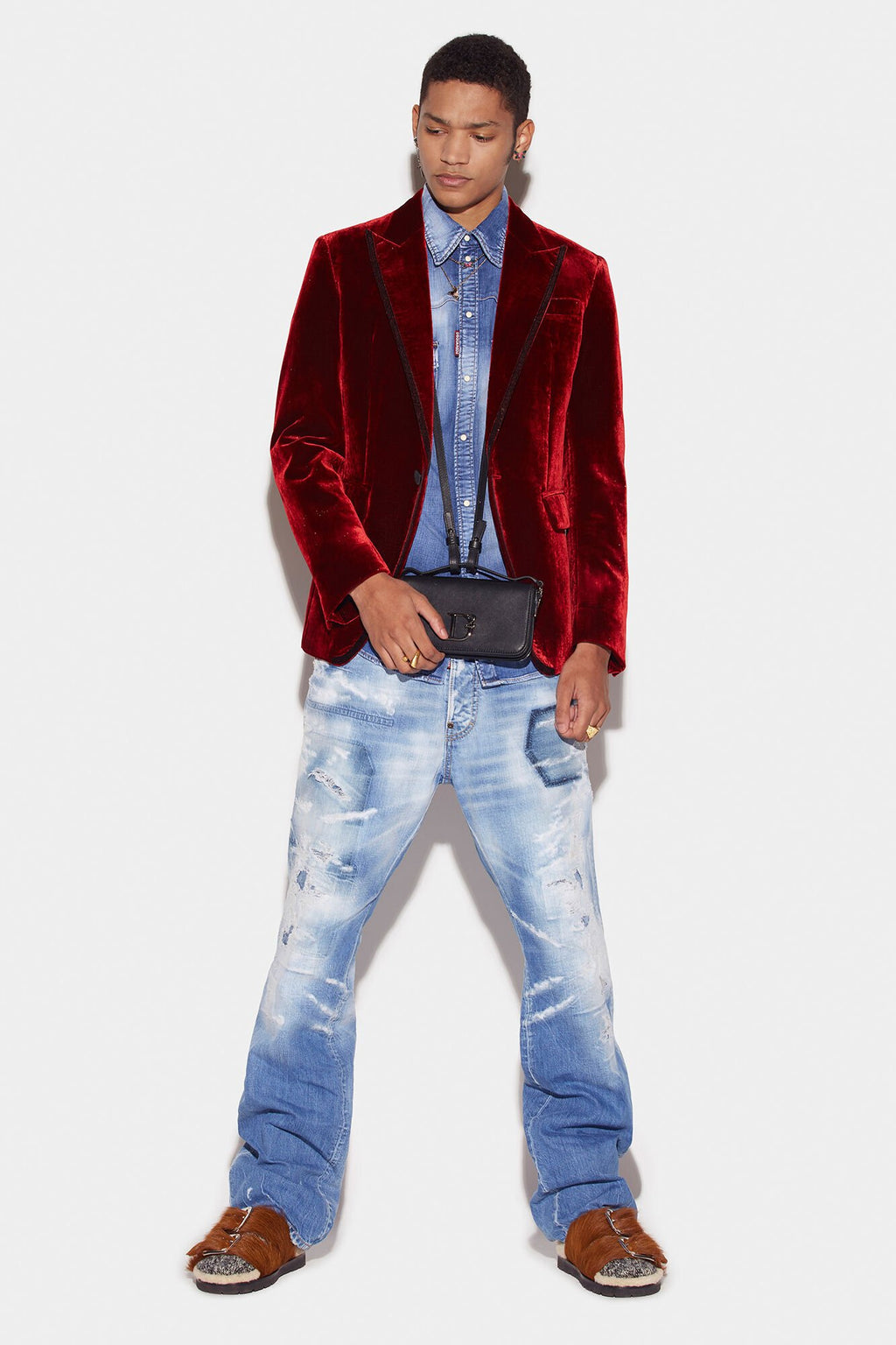 Burgundy Fibres Blazer