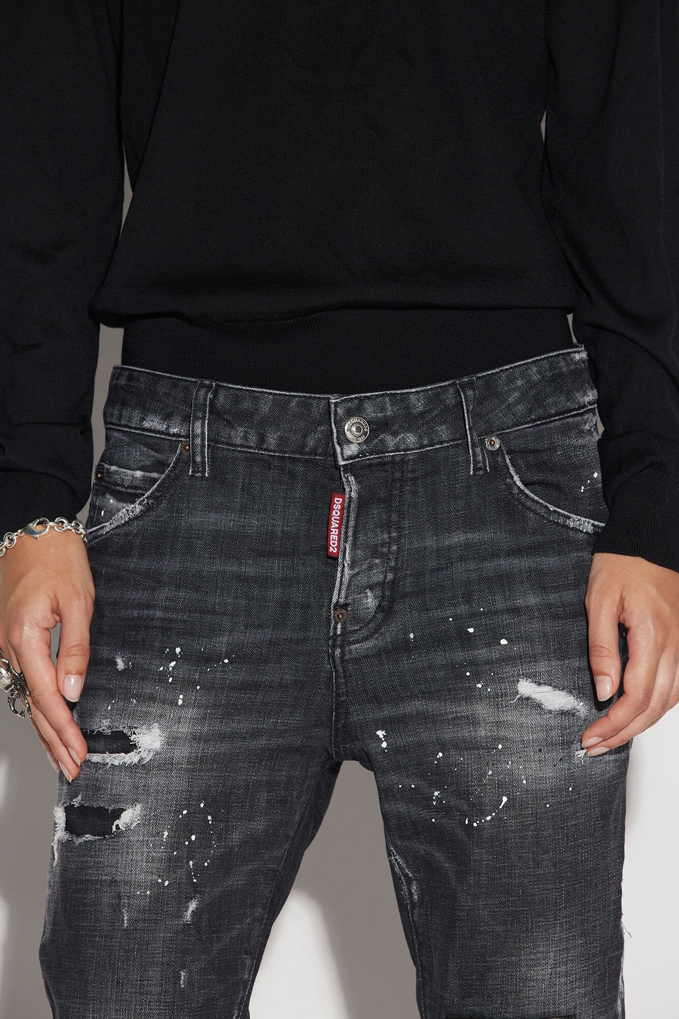 Black Fibres Casual Pants