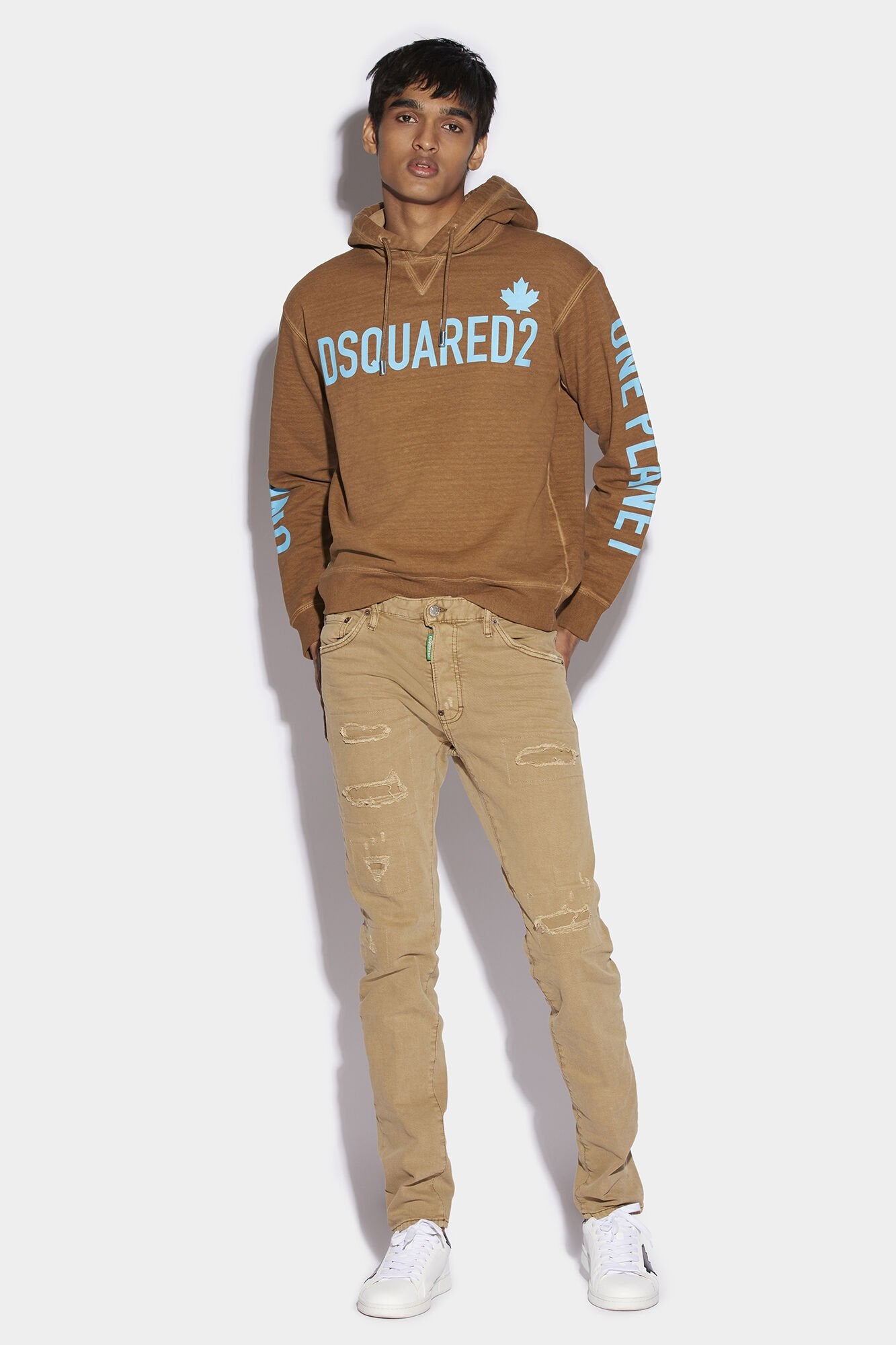 Beige Fibres Hoodie