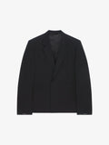 Black Fibres Jackets And Coat