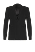 Black Fibres Jackets And Coat