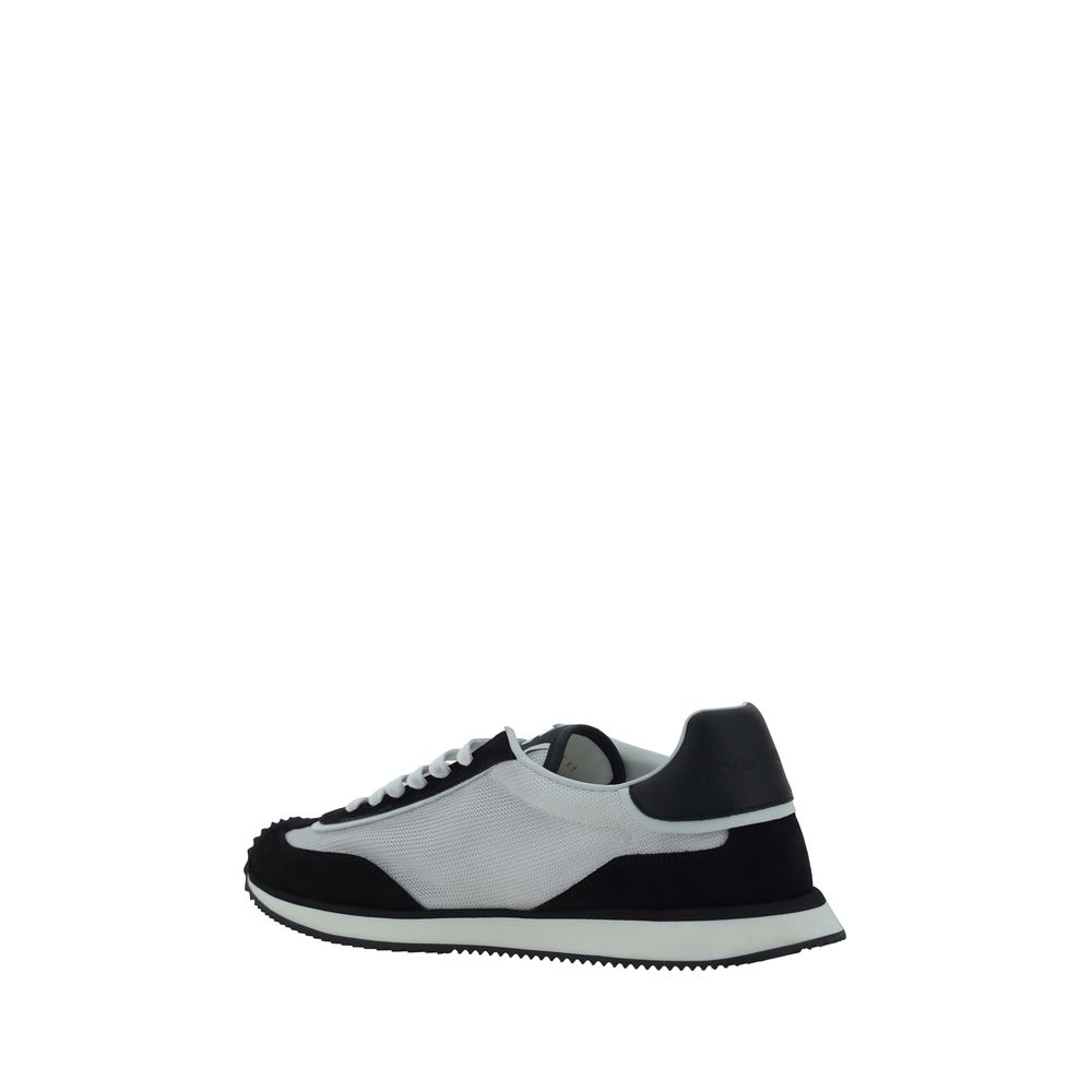 White Rubber Low Top Sneakers
