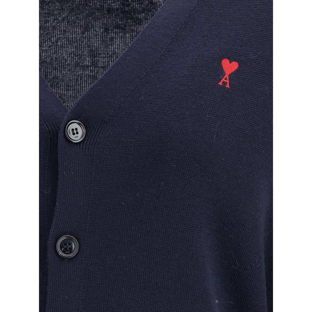Blue Wool Cardigan