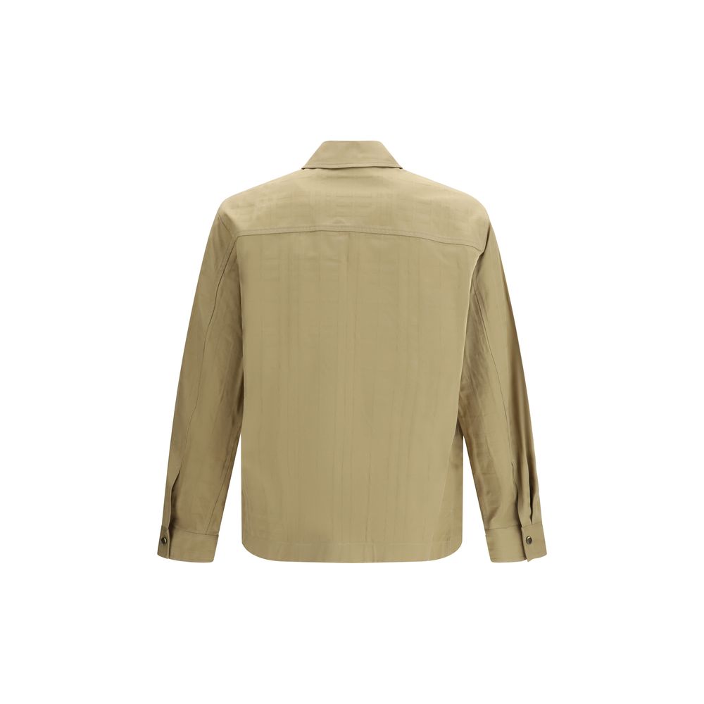 Beige Cotton Jackets And Coat