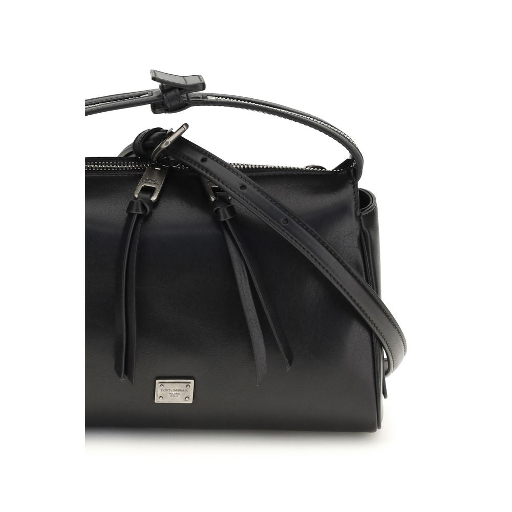 Black Calf Leather Bos Taurus Shoulder Bag