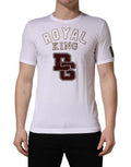 White DG King Royal Crew Neck Cotton  T-shirt