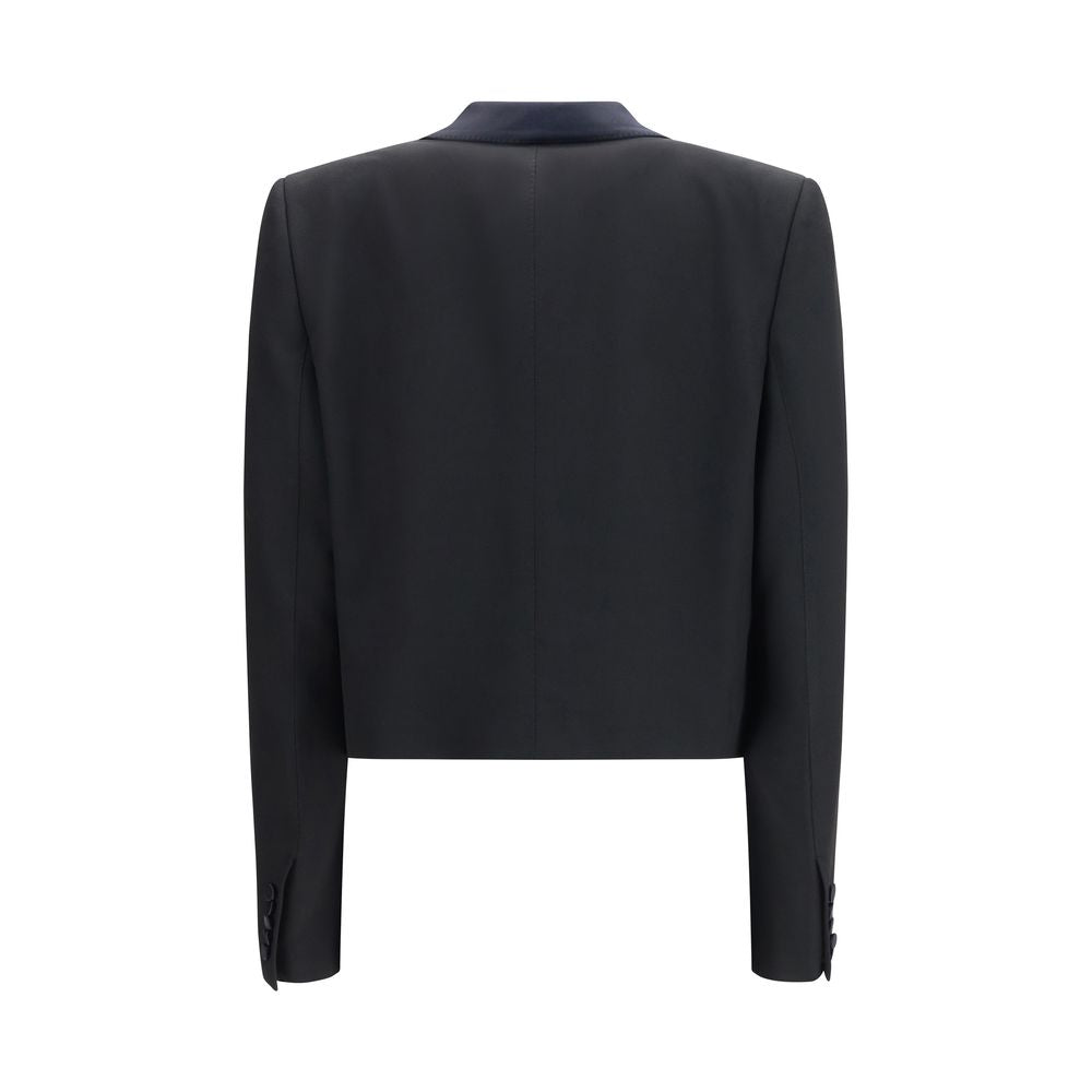 Black Wool Full-Length Jacket