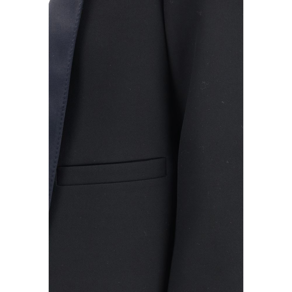 Black Wool Full-Length Jacket