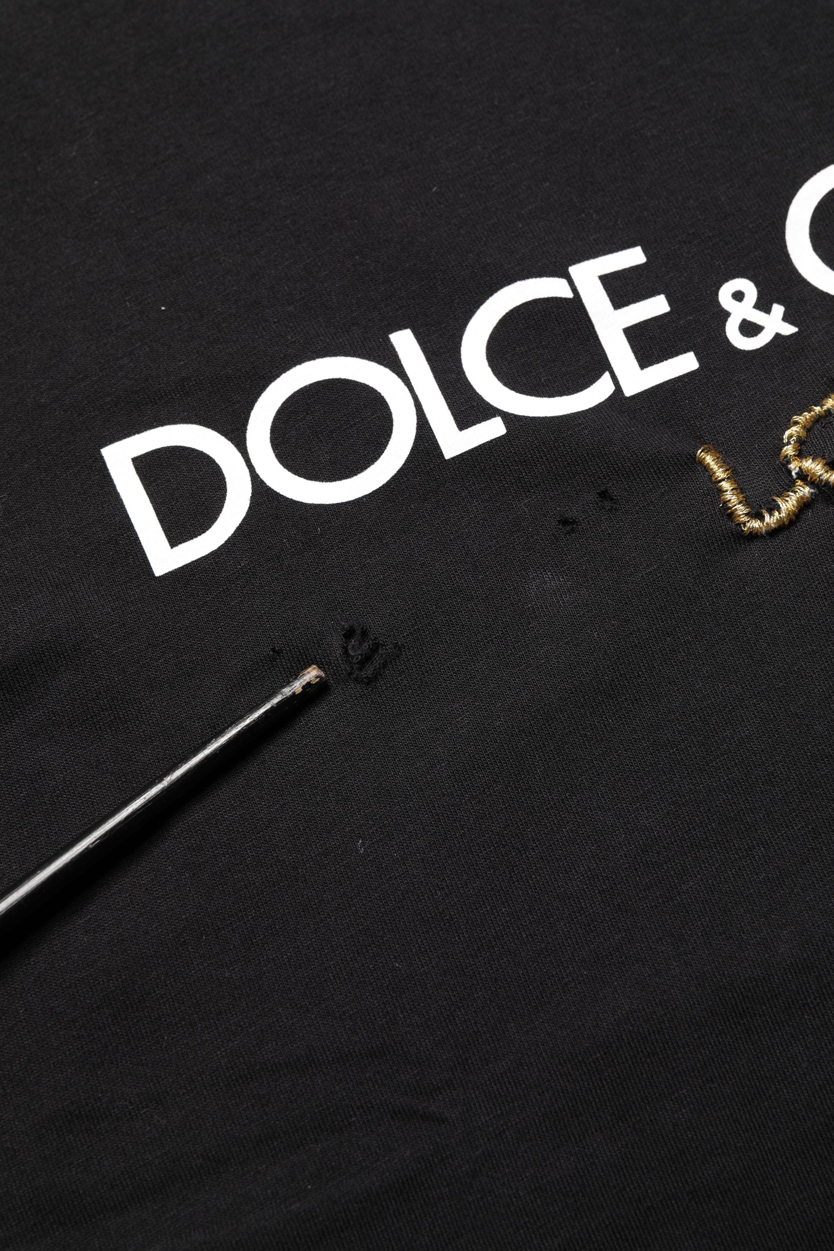 Black DG London Cotton Men Crew Neck  T-shirt