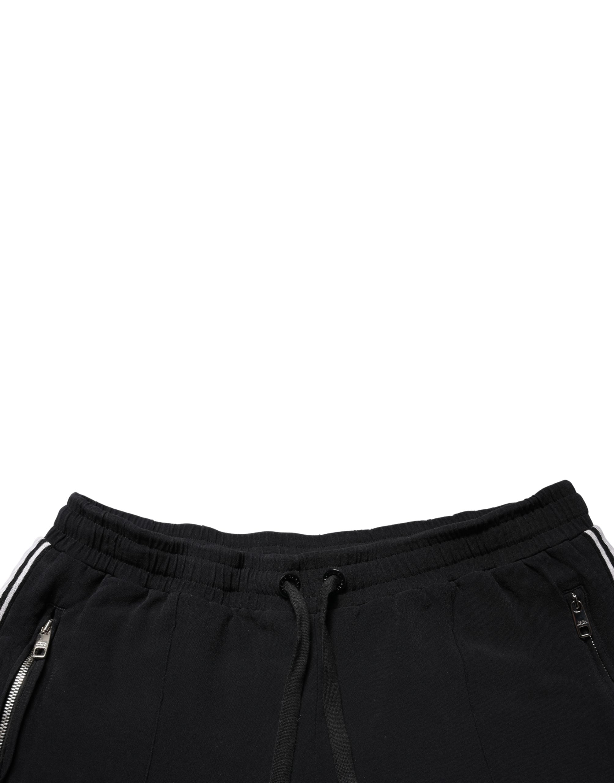 Black Viscose Mid Waist Cropped Women Pants