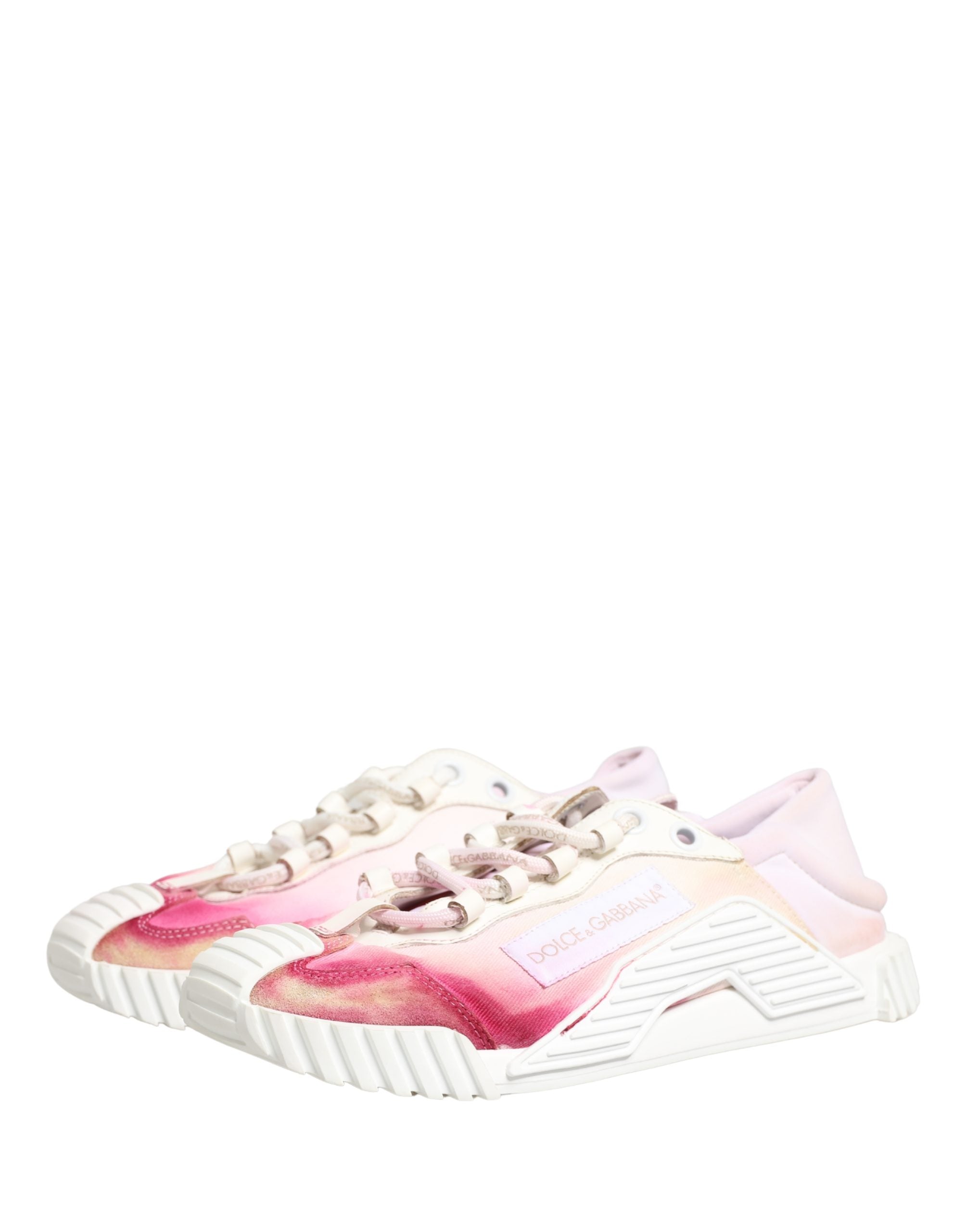 White NS1 Lace Up Low Top Sneakers Shoes
