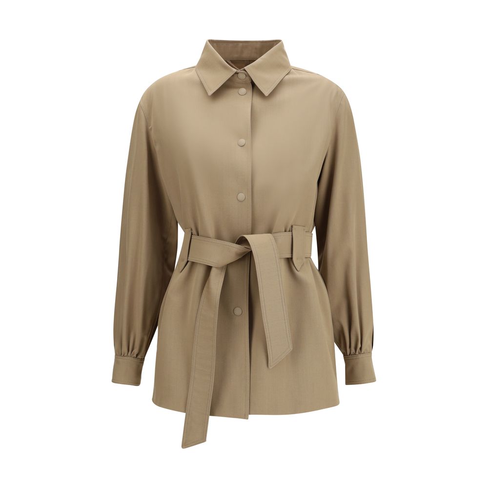 Brown Fleece Wool Coat
