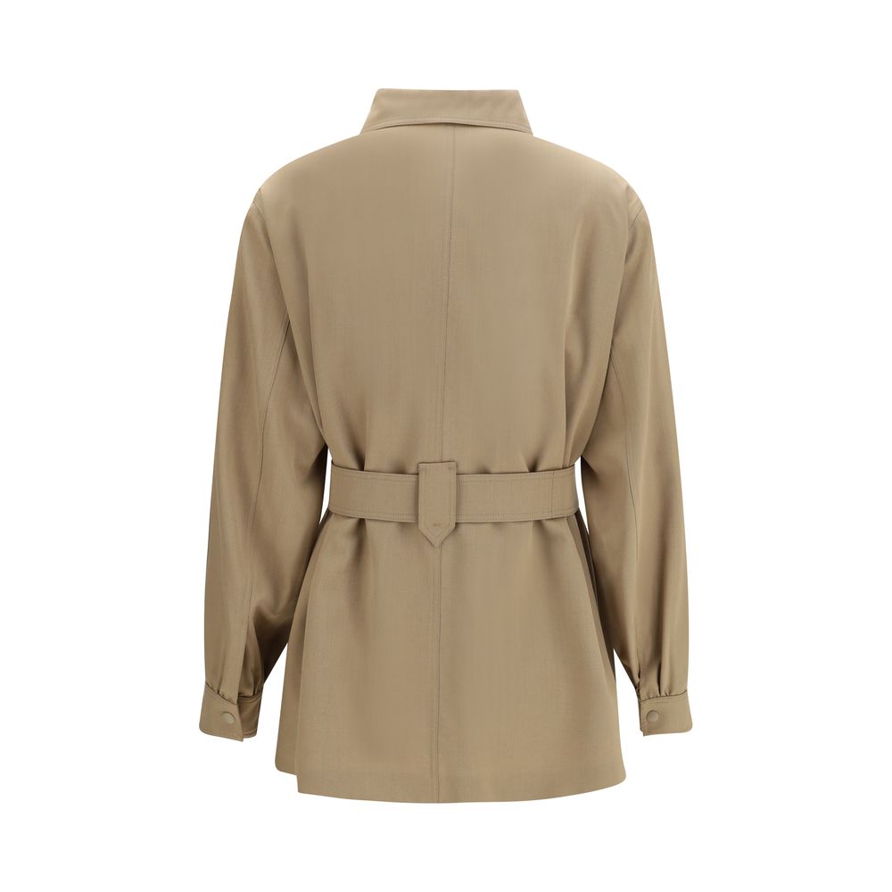 Brown Fleece Wool Coat