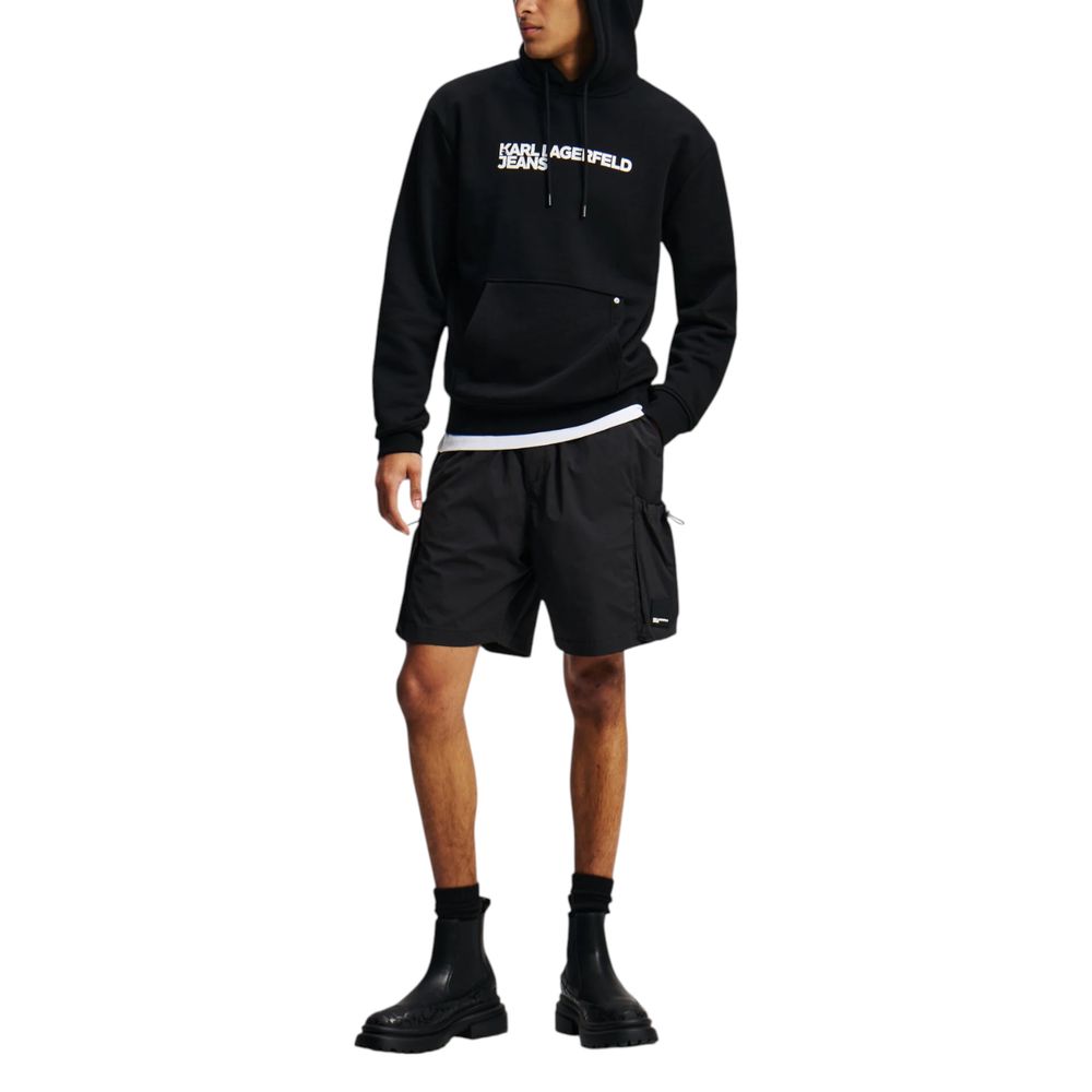 Black Cotton Hoodie