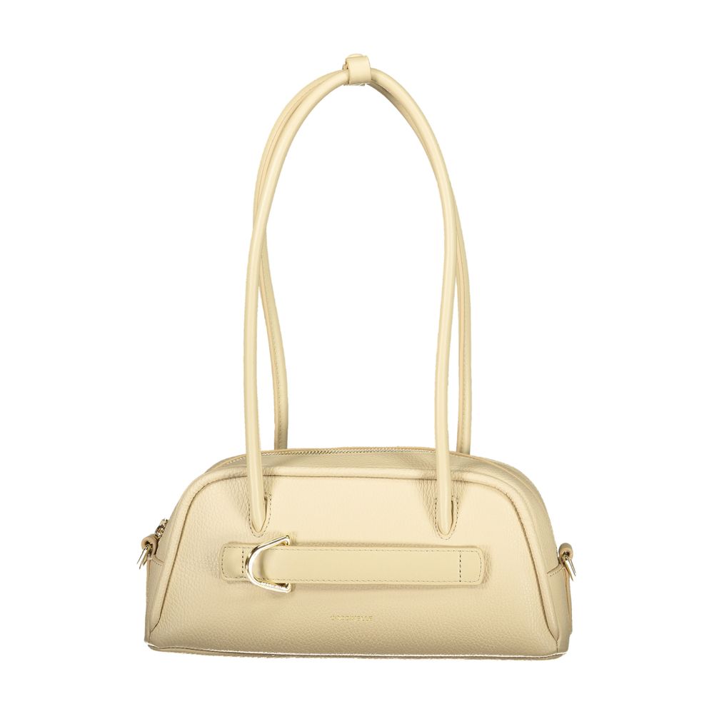 Beige Leather Women Handbag