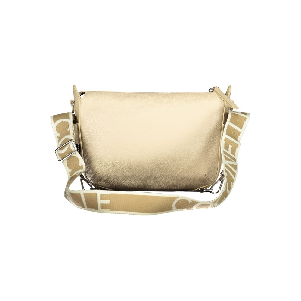 Beige Leather Womens Handbag