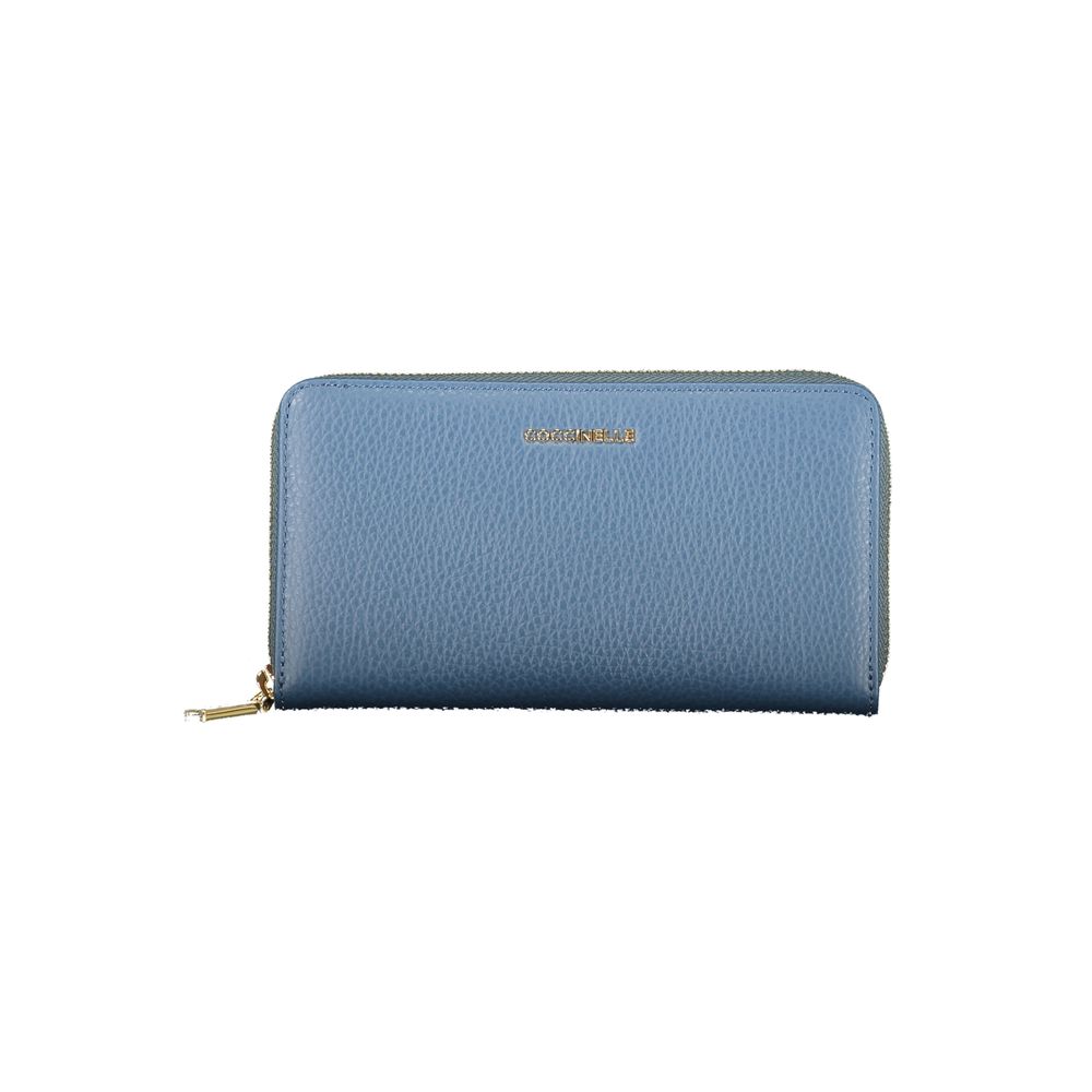 Blue Leather Women Wallet
