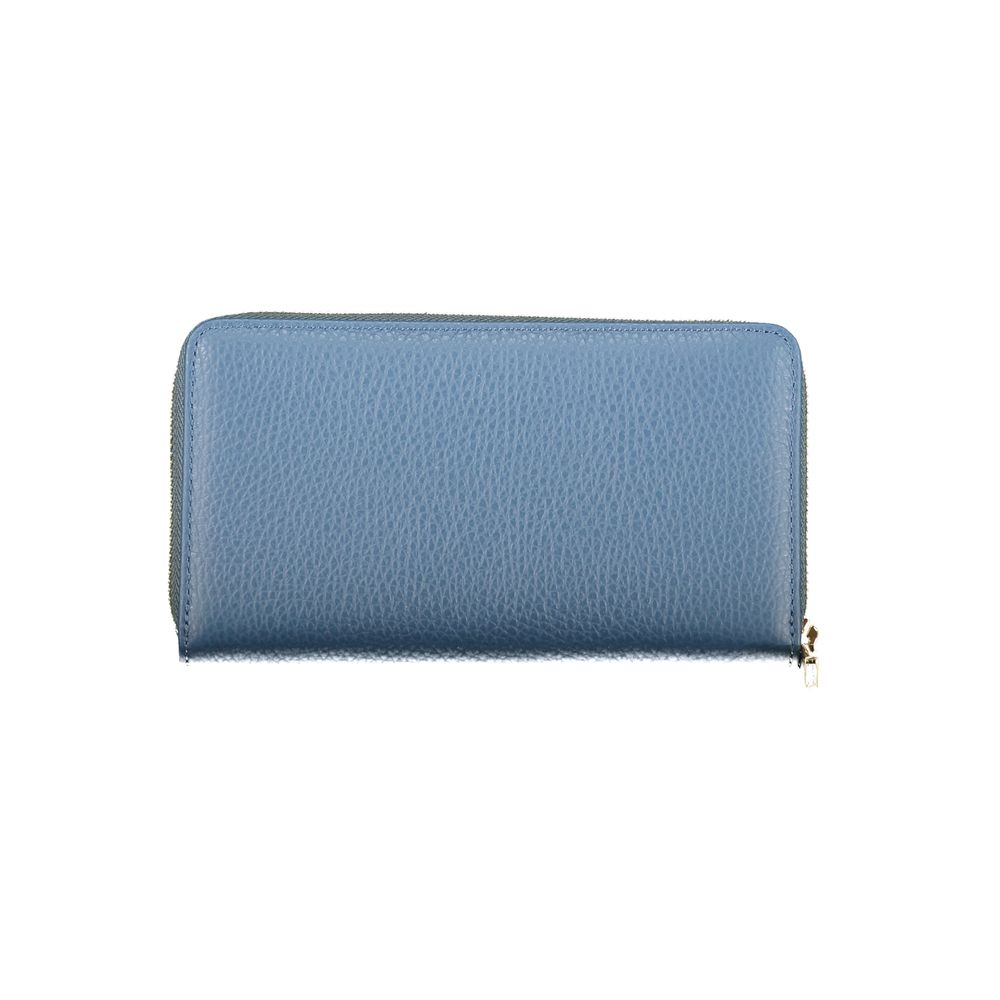 Blue Leather Women Wallet