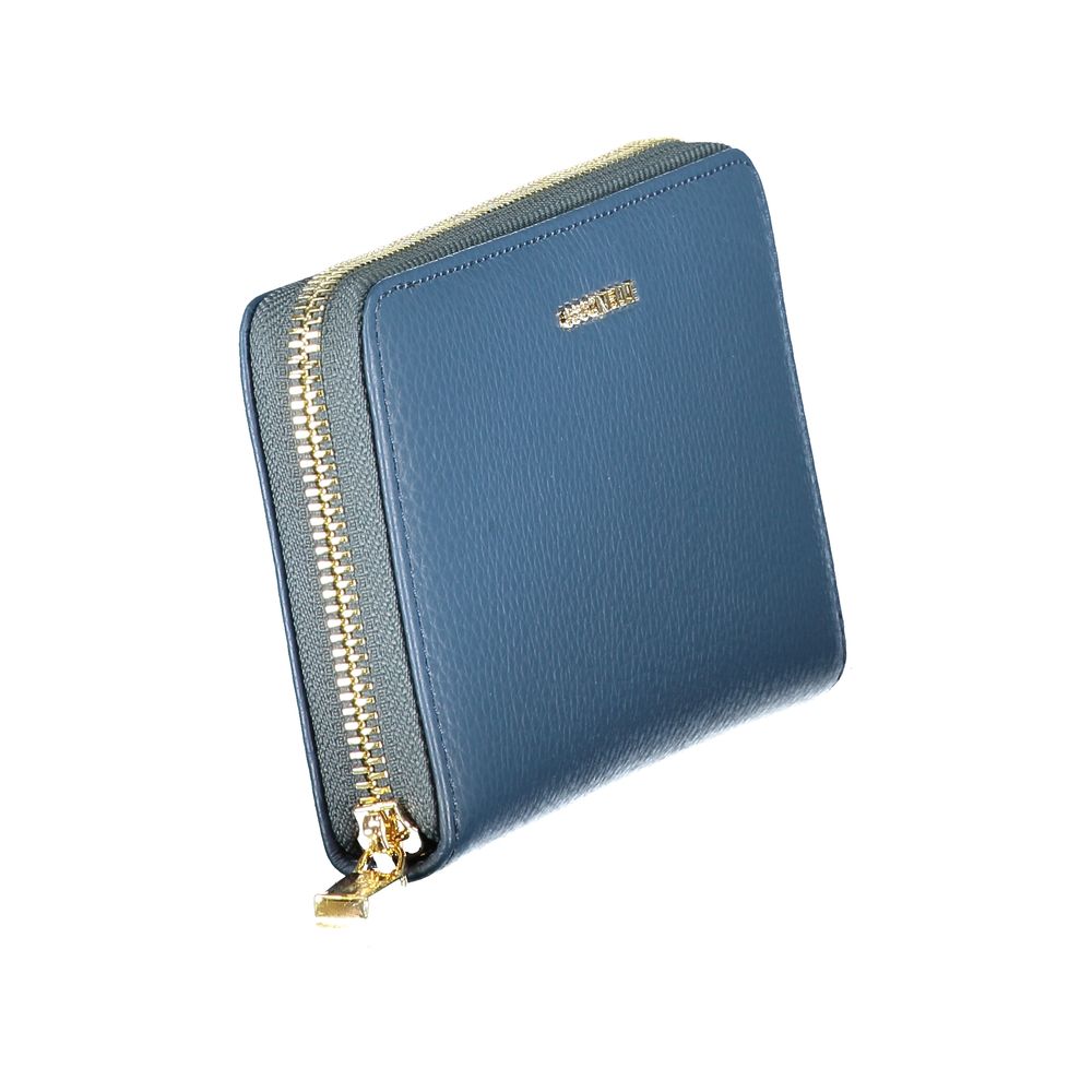 Blue Leather Women Wallet