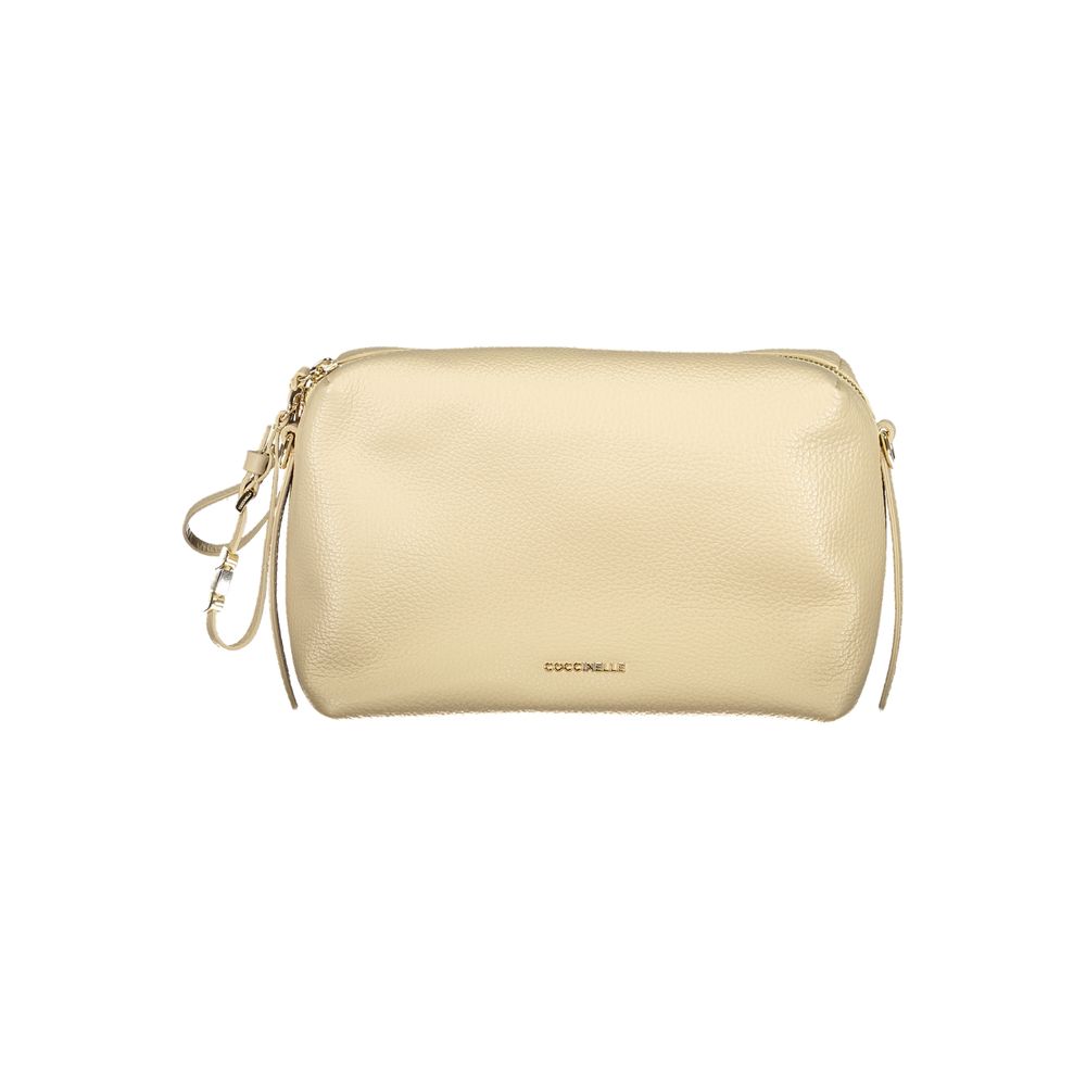 Beige Leather Women Handbag