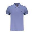 Blue Cotton Men's Polo Shirt
