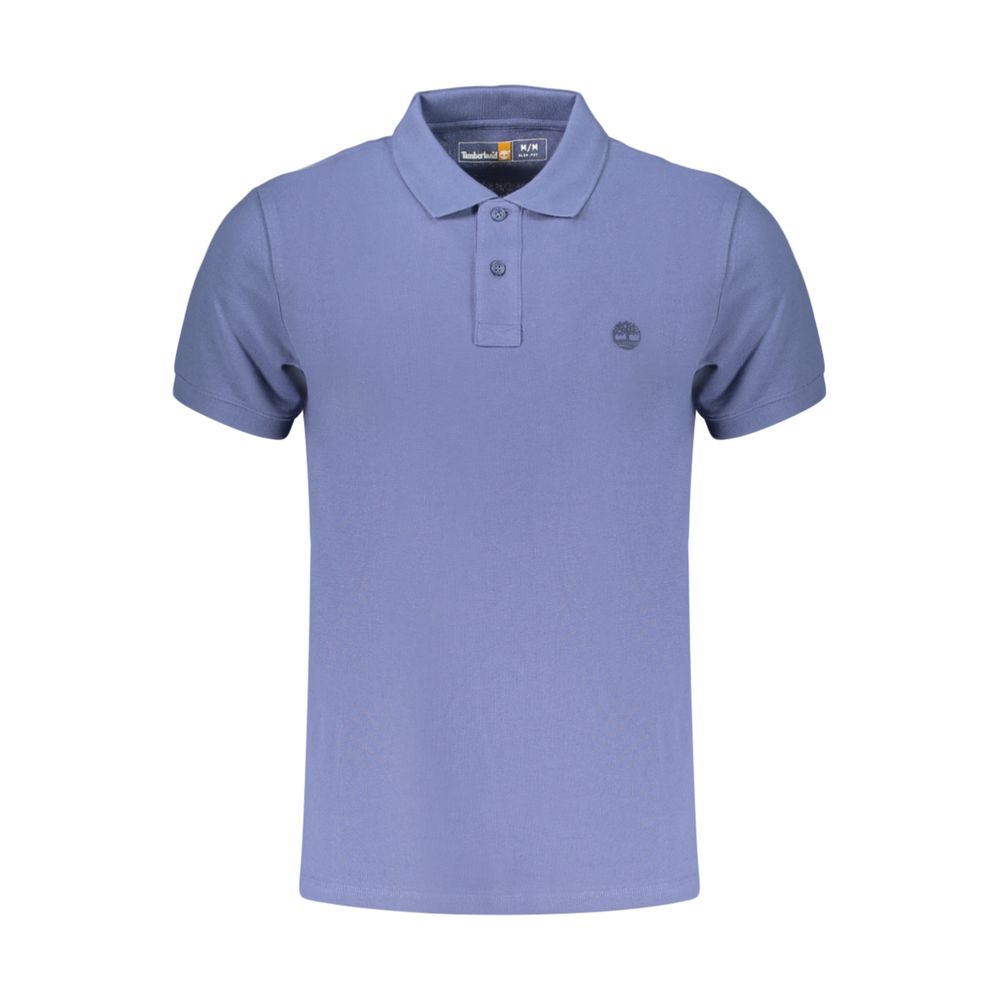 Blue Cotton Men's Polo Shirt