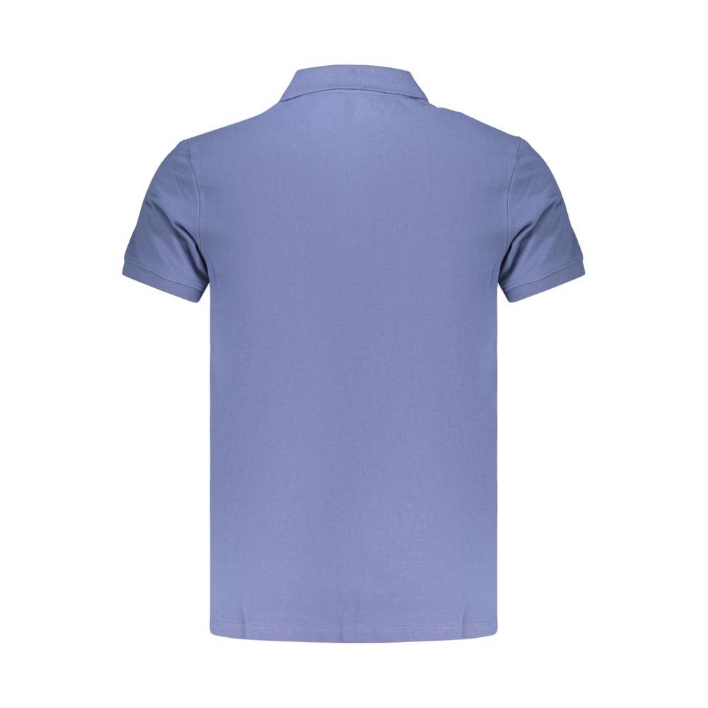 Blue Cotton Men's Polo Shirt