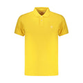 Yellow Cotton Men Polo