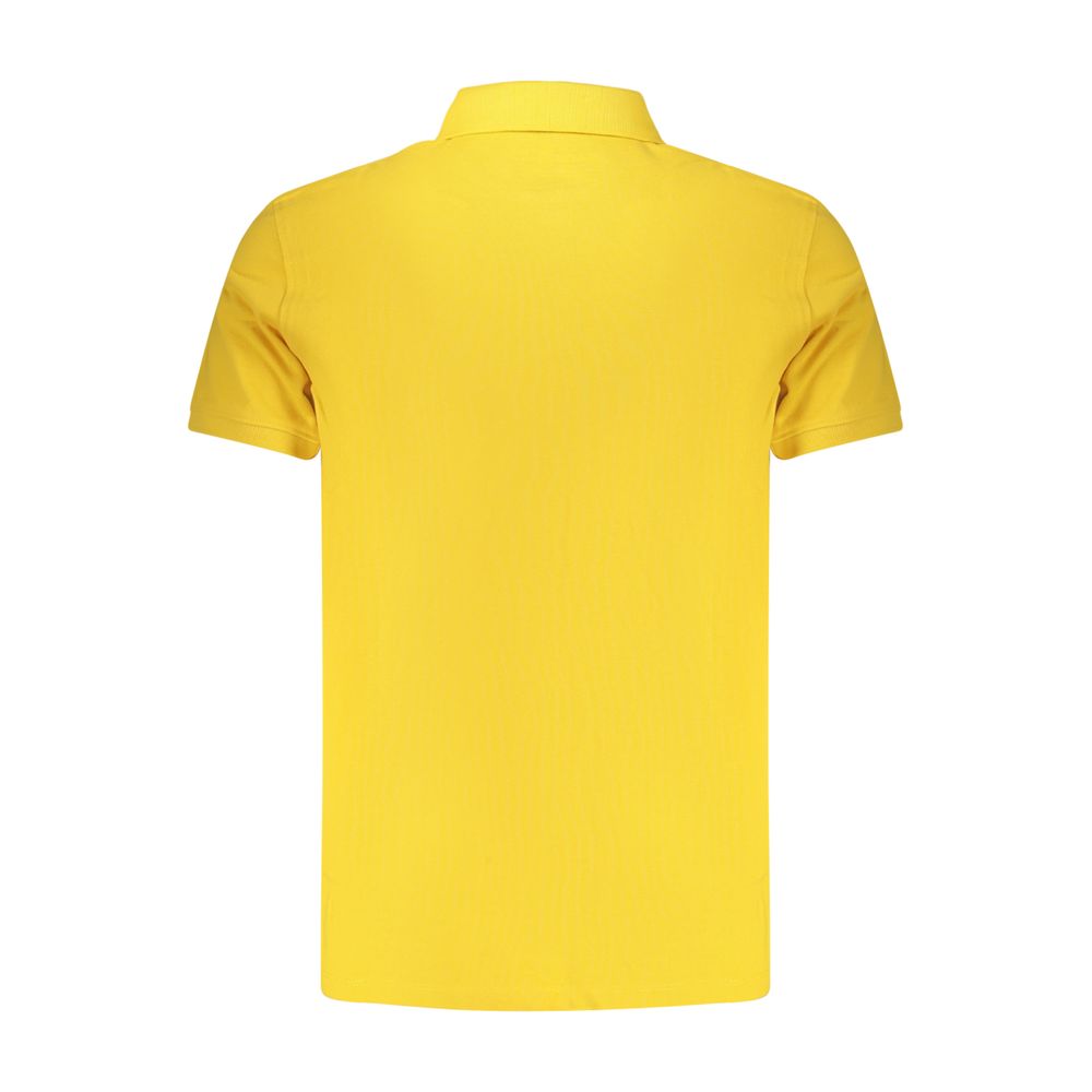 Yellow Cotton Men Polo