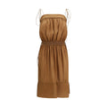 Beige Polyester Casual Dress