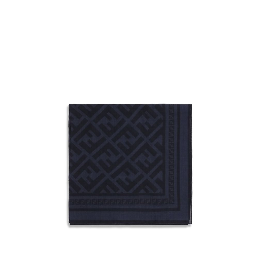 Blue Fleece Wool Scarf