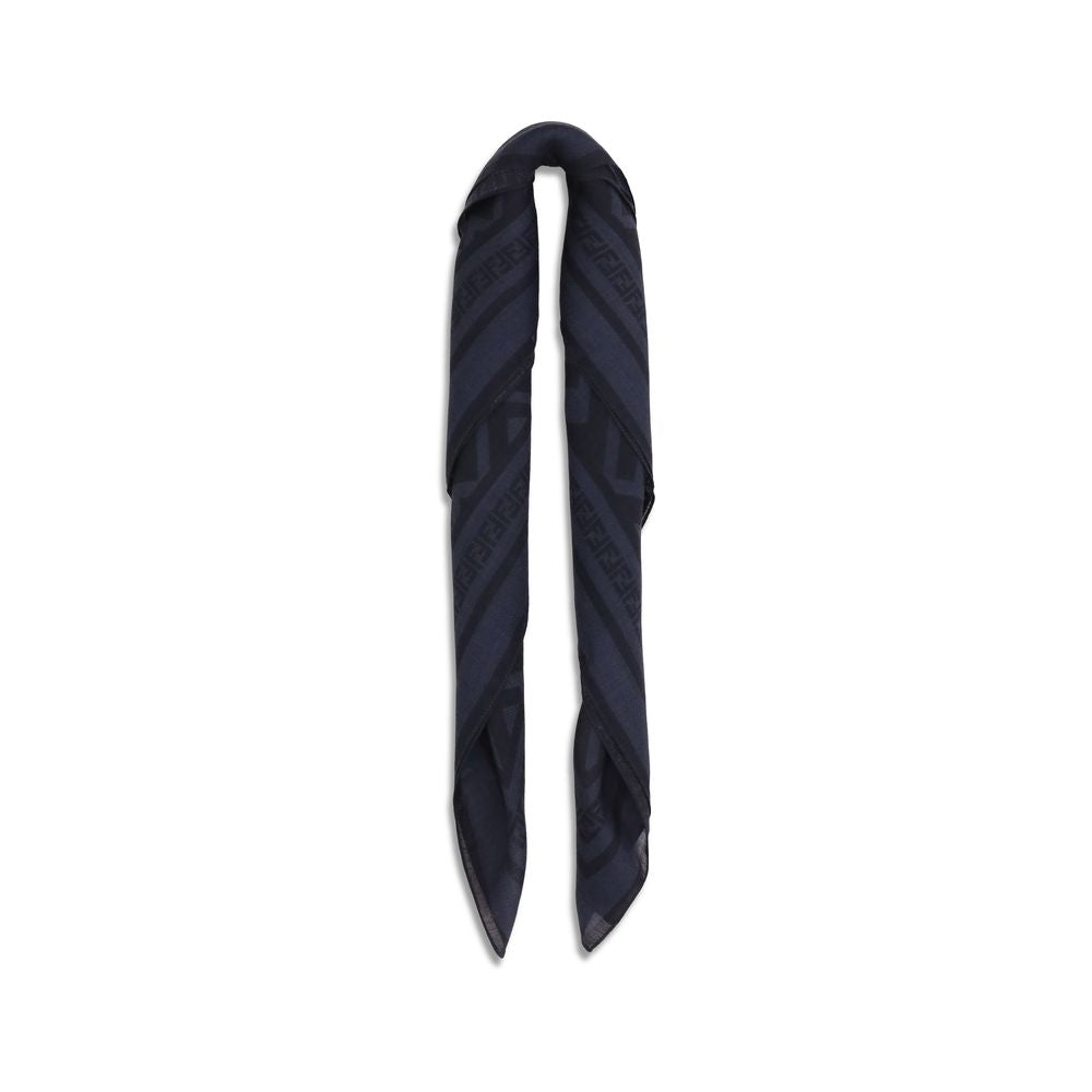 Blue Fleece Wool Scarf