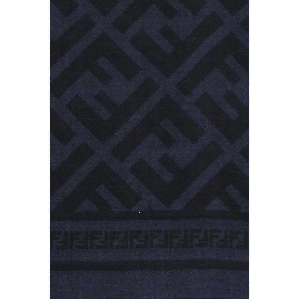 Blue Fleece Wool Scarf