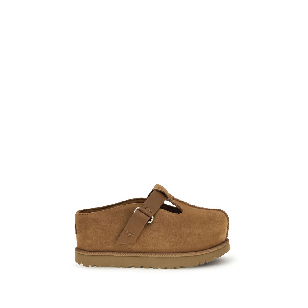 Brown Calf Leather Bos Taurus Mules