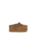 Brown Calf Leather Bos Taurus Mules