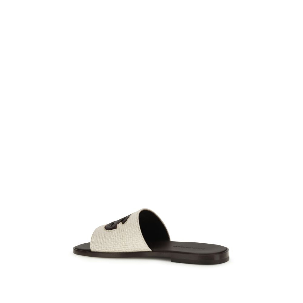 Beige Canvas Sandals