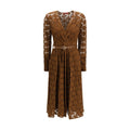 Brown Polyamide Cocktail Dress