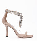 Powder Pink Satin Verity Sandals 100