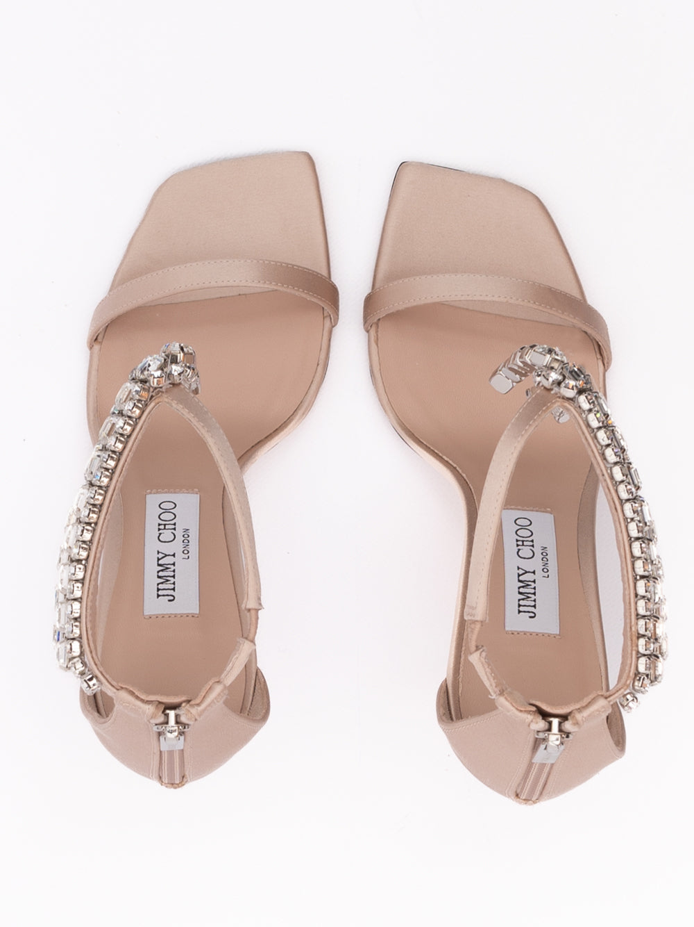 Powder Pink Satin Verity Sandals 100