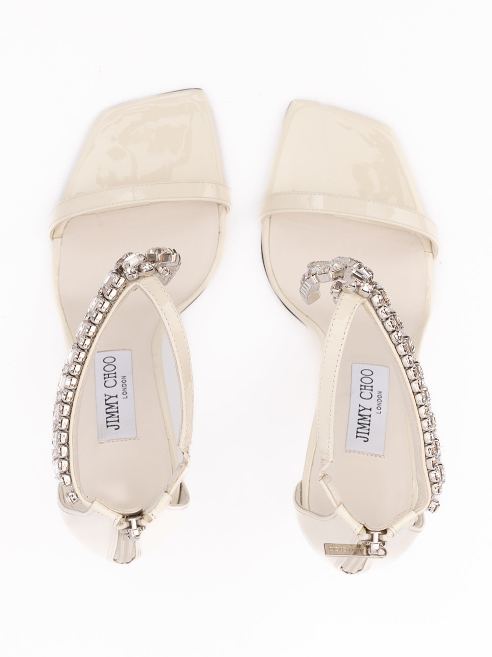 White Patent Leather Verity Sandals 100